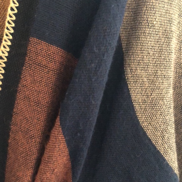 World Market multicolored belted shawl wrap poncho - Picture 8 of 12